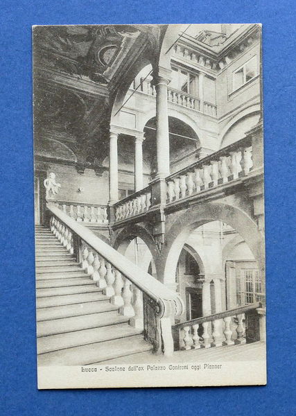Cartolina Lucca - Scalone dell'ex Palazzo Controni oggi Pfanner - …