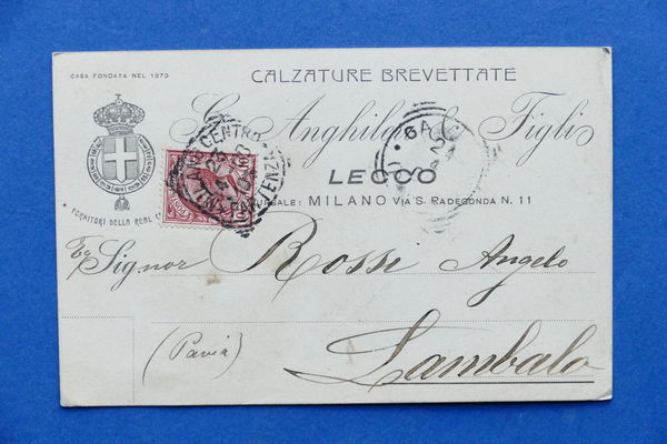 Cartolina Pubblicità - G. Anghileri e Figlio - Calzature brevettate …