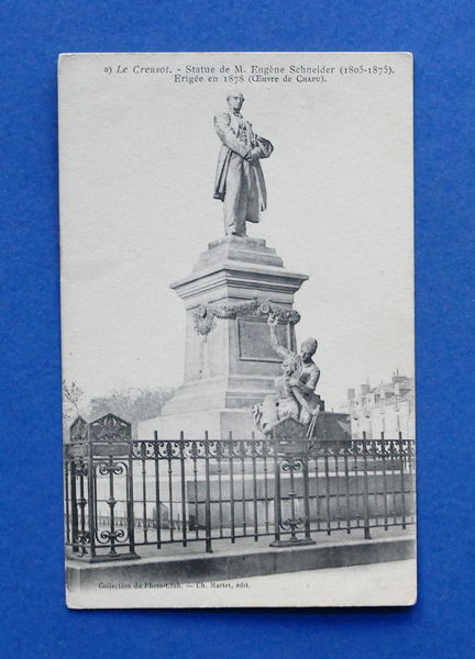 Cartolina Francia - Le Creusot - Statua di Eugene Schneider …