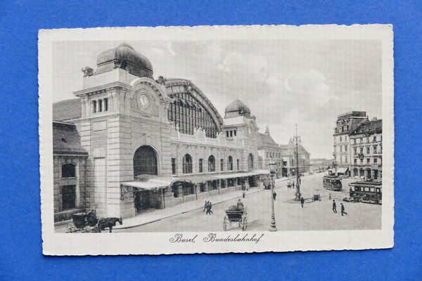 Cartolina Svizzera - Basilea - Bundeslahnhof - 1910 ca.