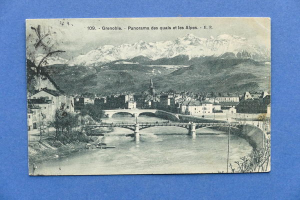 Cartolina Francia - Grenoble - Panorama des quais et les …