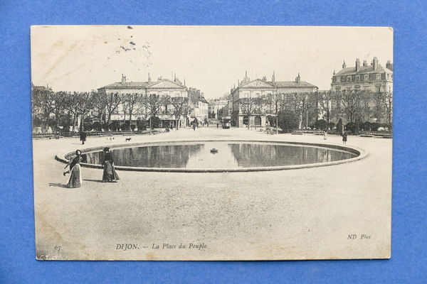 Cartolina Francia - Dijon - La Place du Peuple - …