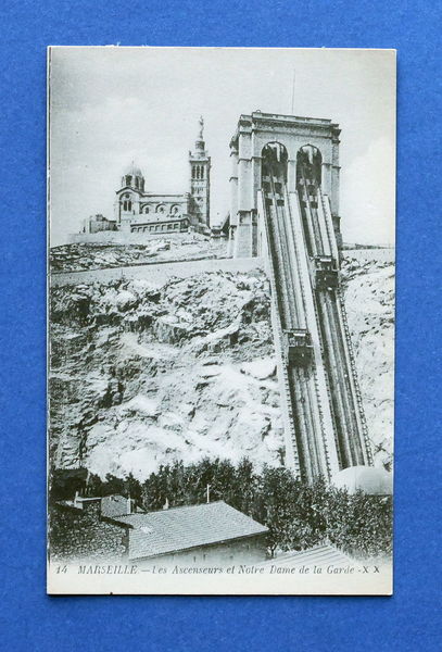 Cartolina Francia - Marseille - Les Ascenseurs et Notre Dame …