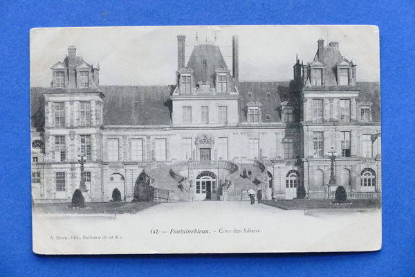 Cartolina Francia - Fontainebleau - Cour des Adieux - 1904