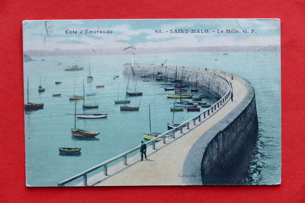 Cartolina Francia - Saint-Malo - Le Mole - 1914