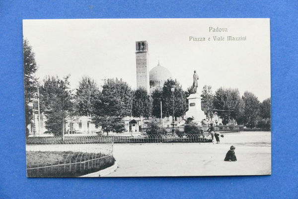 Cartolina Padova - Piazza e Viale Mazzini - 1910 ca.