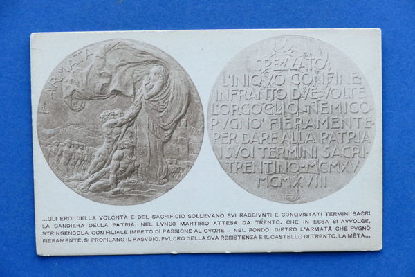 Cartolina Militaria - Medaglia Commemorativa della I^ Armata - 1918