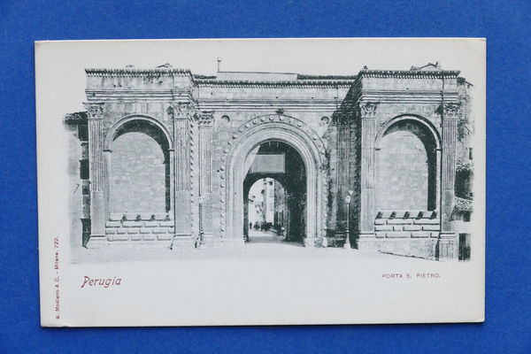 Cartolina Perugia - Porta S. Pietro - 1900 ca.