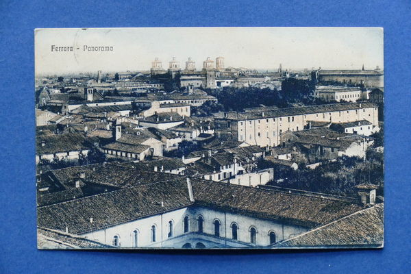 Cartolina Ferrara - Panorama - 1917.