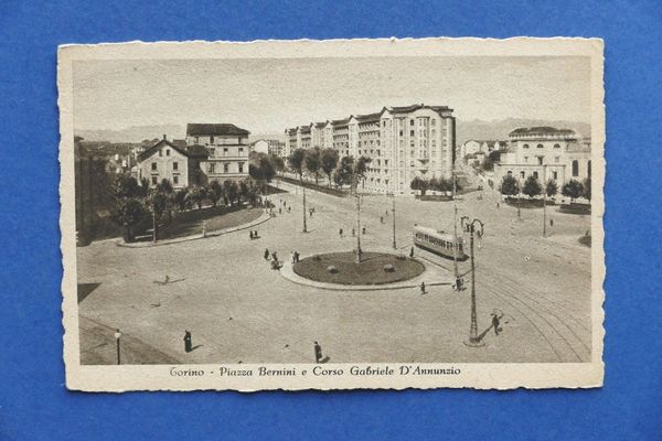 Cartolina Torino - Piazza Bernini e Corso Gabriele D'Annunzio - …