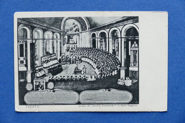 Cartolina Trento - Quadro del Concilio Ecumenico in S. Maria …
