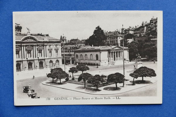 Cartolina Svizzera - Ginevra - Place Neuve et Musèe Rath …