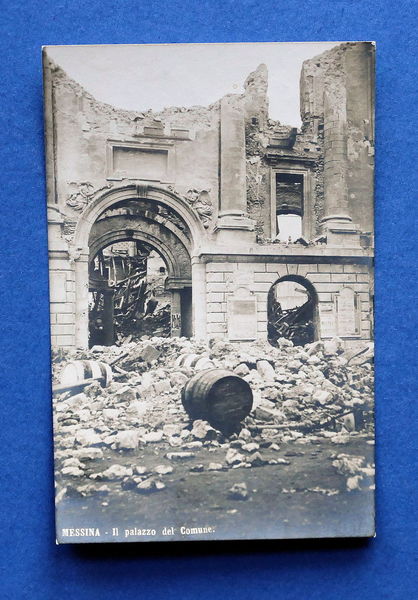 Cartolina Messina - Il Palazzo del Comune - 1908 ca.