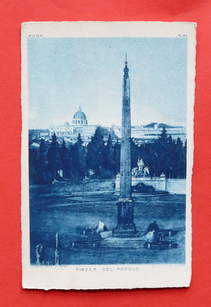 Cartolina Roma - Piazza del Popolo - 1920 ca.