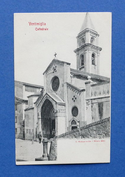 Cartolina Ventimiglia - Cattedrale - 1900 ca.