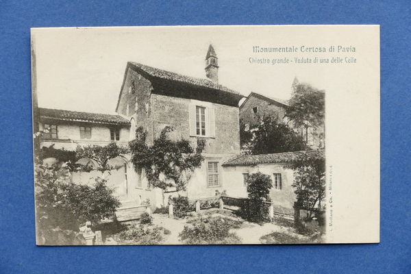 Cartolina Monumentale Certosa di Pavia - Chiostro Grande - 1910 …
