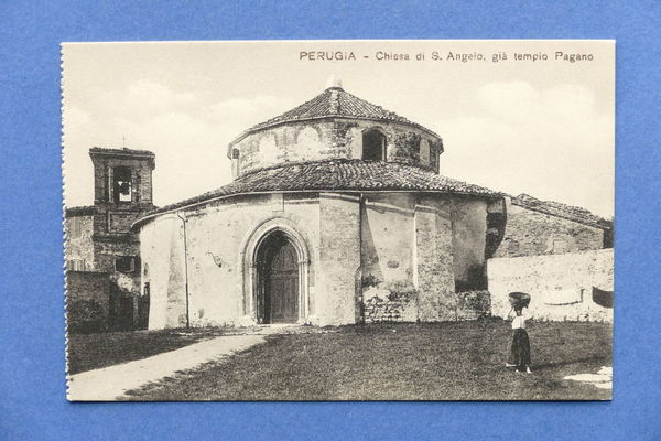 Cartolina Perugia - Chiesa di S. Angelo - 1910 ca.