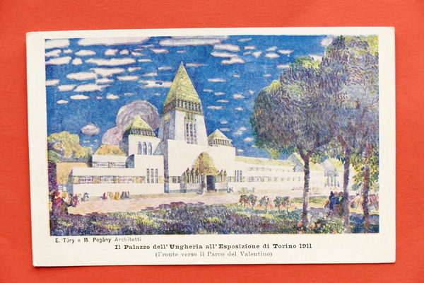 Cartolina Torino - Esposizione 1911 - Palazzo dell'Ungheria