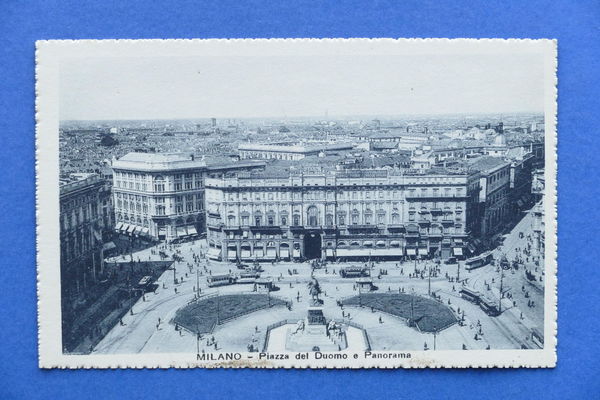 Cartolina Milano - Piazza del Duomo e Panorama - 1930 …
