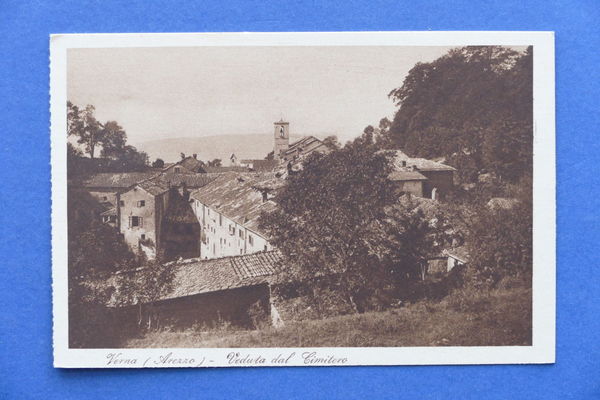 Cartolina Verna - Veduta del Cimitero - 1920 ca.
