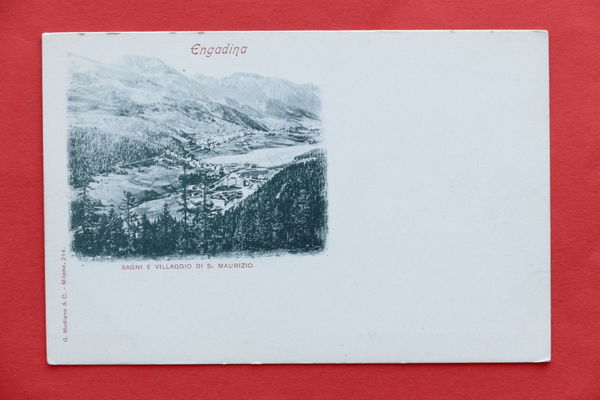 Cartolina Svizzera - Engadina - Bagni e Villaggio di S. …