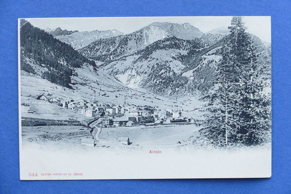 Cartolina Svizzera - Airolo - Panorama - 1900 ca.