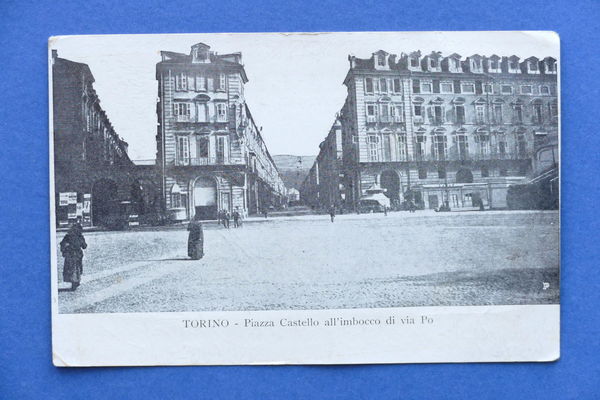 Cartolina Torino - Piazza Castello all'imbocco di Via Po - …