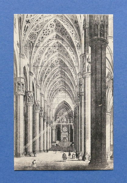 Cartolina Milano - Interno del Duomo - 1913