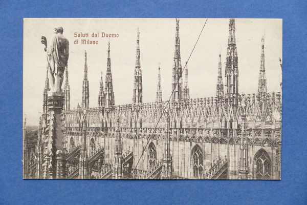 Cartolina Milano - Saluti dal Duomo di Milano - 1910