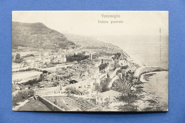 Cartolina Ventimiglia - Veduta generale - 1910 ca.