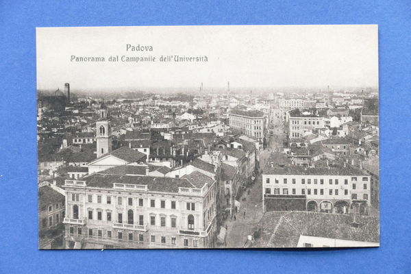 Cartolina Padova - Panorama dal Campanile dell'Università - 1917 ca.