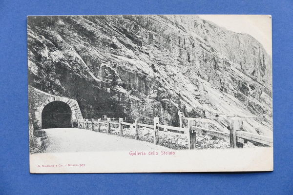 Cartolina Galleria dello Stelvio - 1905 ca.