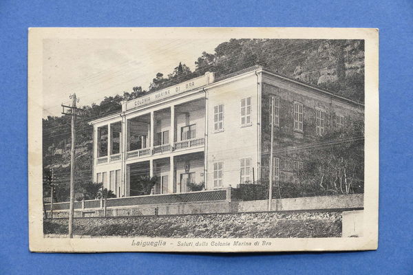 Cartolina Laigueglia - Colonia Marina di Bra - 1920 ca.