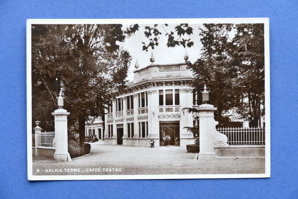 Cartolina Salice Terme - Caffè Teatro - 1934.