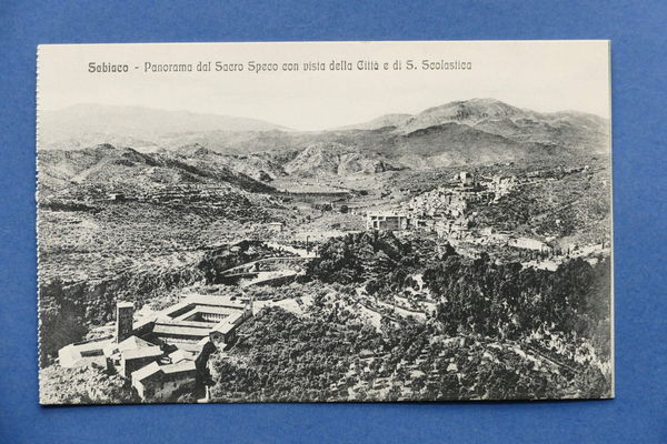 Cartolina Subiaco - Panorama del Sacro Speco con vista Città …