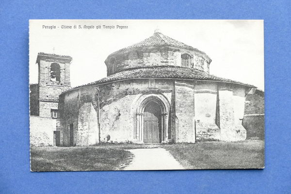 Cartolina Perugia - Chiesa di S. Angelo già Tempio Pagano …