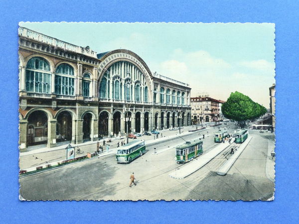 Cartolina Torino - Stazione Porta Nuova - Corso Vittorio Emanuele …