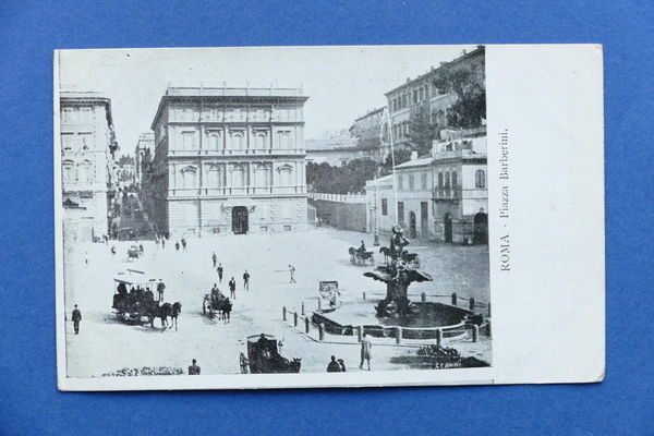 Cartolina Roma - Piazza Barberini 1900 ca.