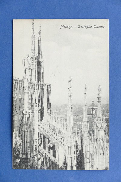 Cartolina Milano - Dettaglio Duomo - 1905 ca.