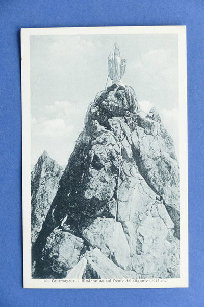 Cartolina Courmayeur - Madonnina sul Dente del Gigante - 1920 …