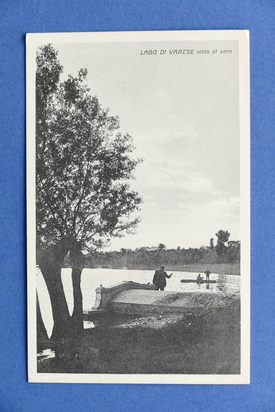 Cartolina Lago di Varese visto di sera - 1940 ca.