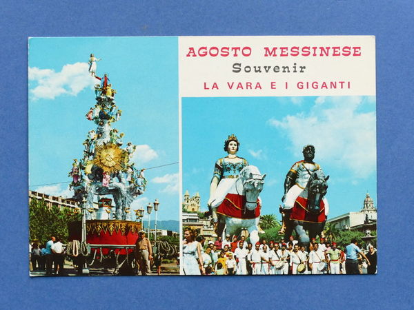 Cartolina Messina - Agosto messinese - Souvenir - La vara …