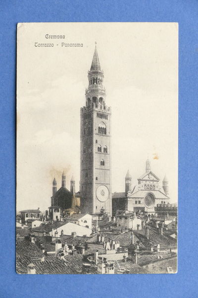 Cartolina Cremona - Torrazzo - Panorama - 1910 ca.