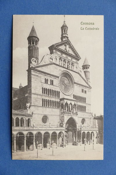 Cartolina Cremona - La Cattedrale 1910 ca.