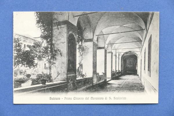 Cartolina Subiaco - Primo Chiostro del Monastero di S. Scolastica …