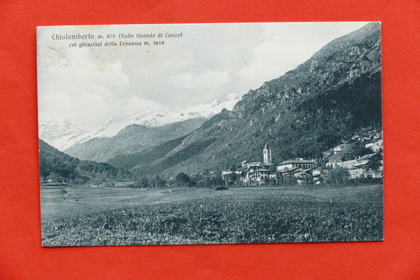 Cartolina Chialamberto coi ghiacciai della Levanna - 1935