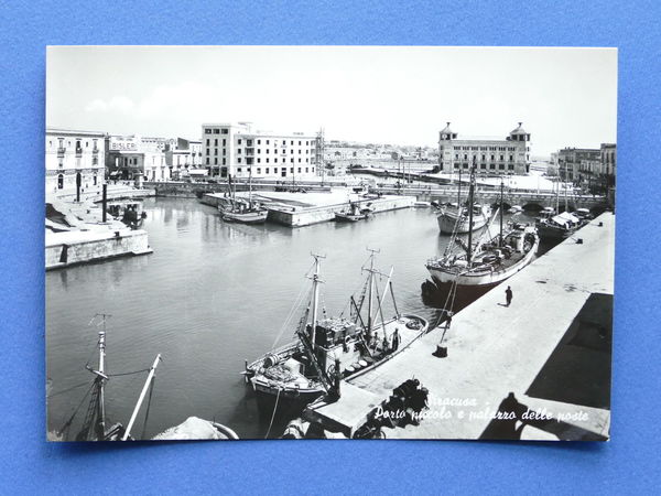 Cartolina Siracusa - Porto piccolo e Palazzo delle poste - …