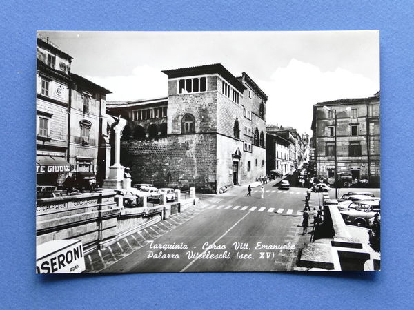 Cartolina Tarquinia - Corso Vittorio Emanuele - Palazzo Vitelleschi -1960 …