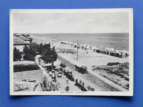 Cartolina Igea Marina - Lungomare - 1952