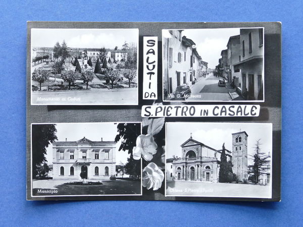 Cartolina S. Pietro in Casale - Varie vedute - 1958.